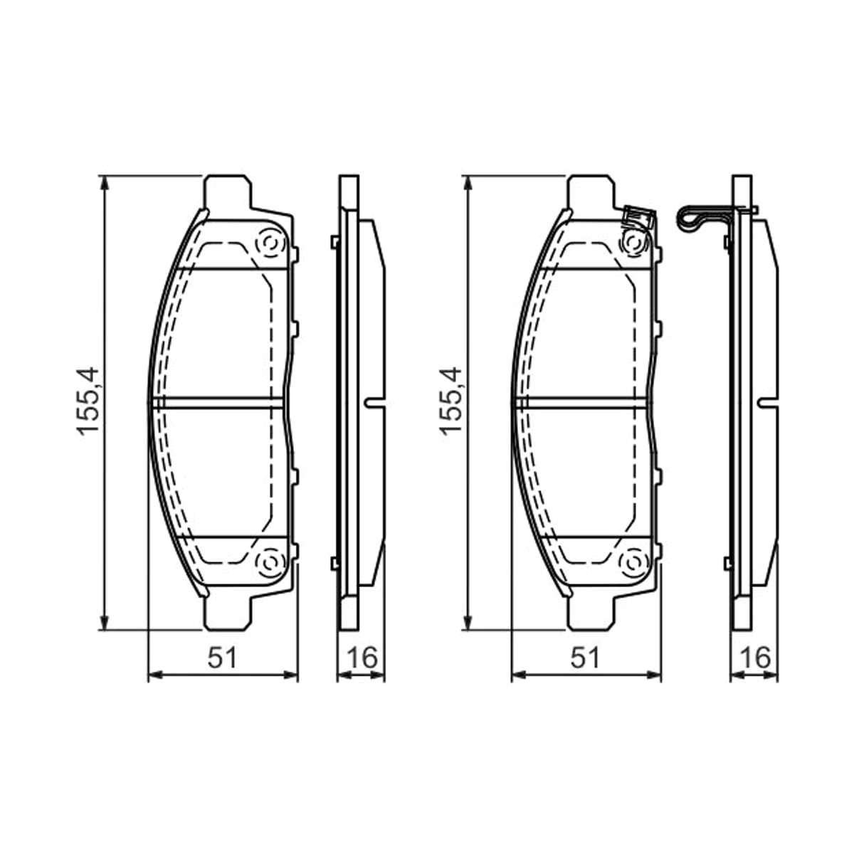 BOSCH Колодки тормозные дисковые 0986494268 (перед)