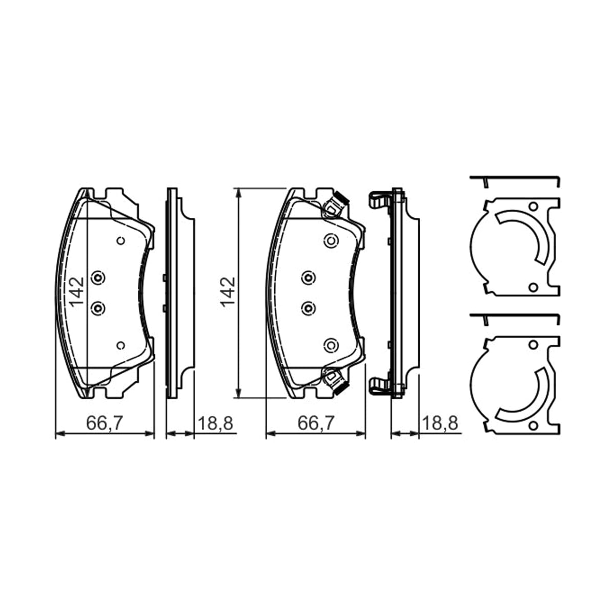 BOSCH Колодки тормозные дисковые 0986494275 (перед)