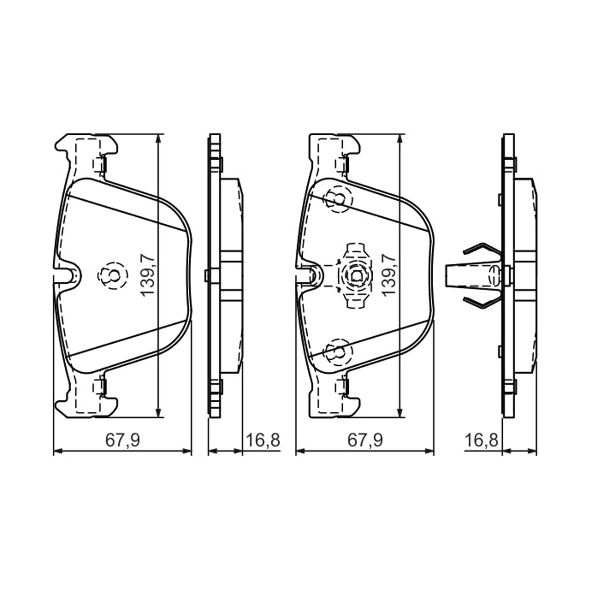 BOSCH Колодки тормозные дисковые 0986494294 (зад)