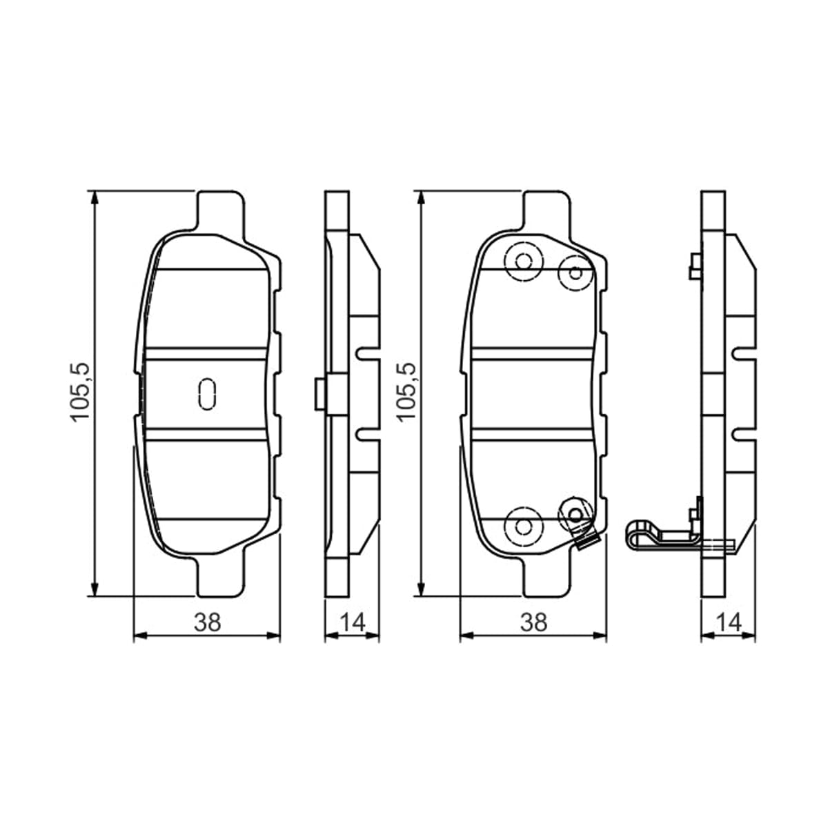 BOSCH Колодки тормозные дисковые 0986495089 (зад)