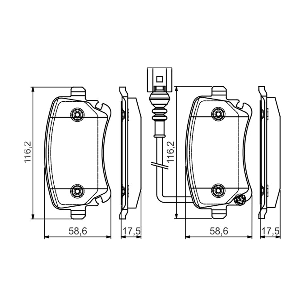 BOSCH Колодки тормозные дисковые 0986495094 (зад)