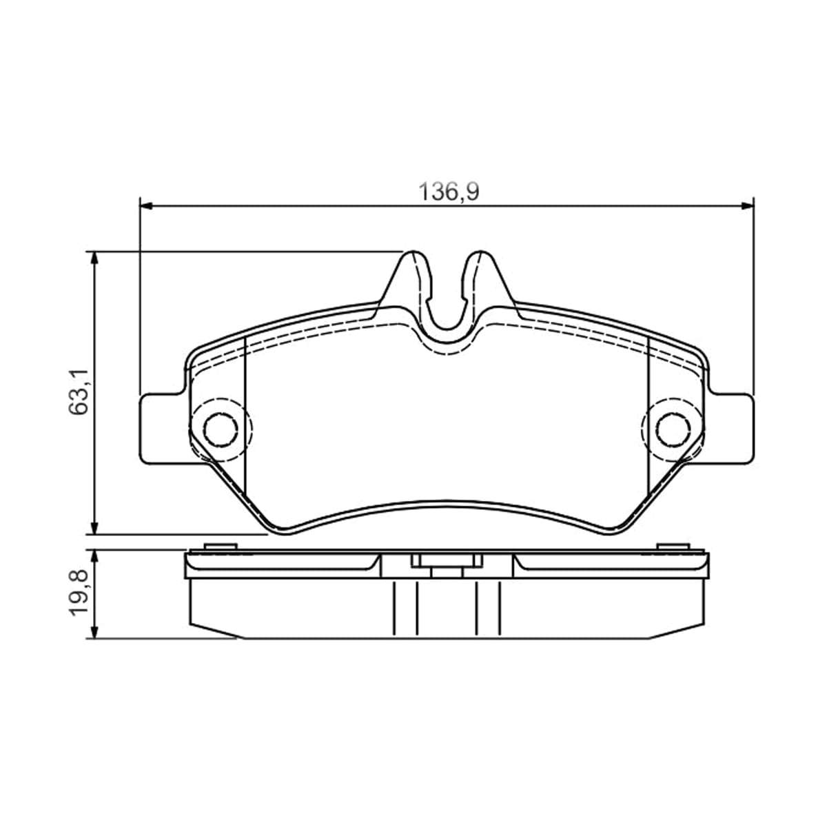 BOSCH Колодки тормозные дисковые 0986495100 (зад)