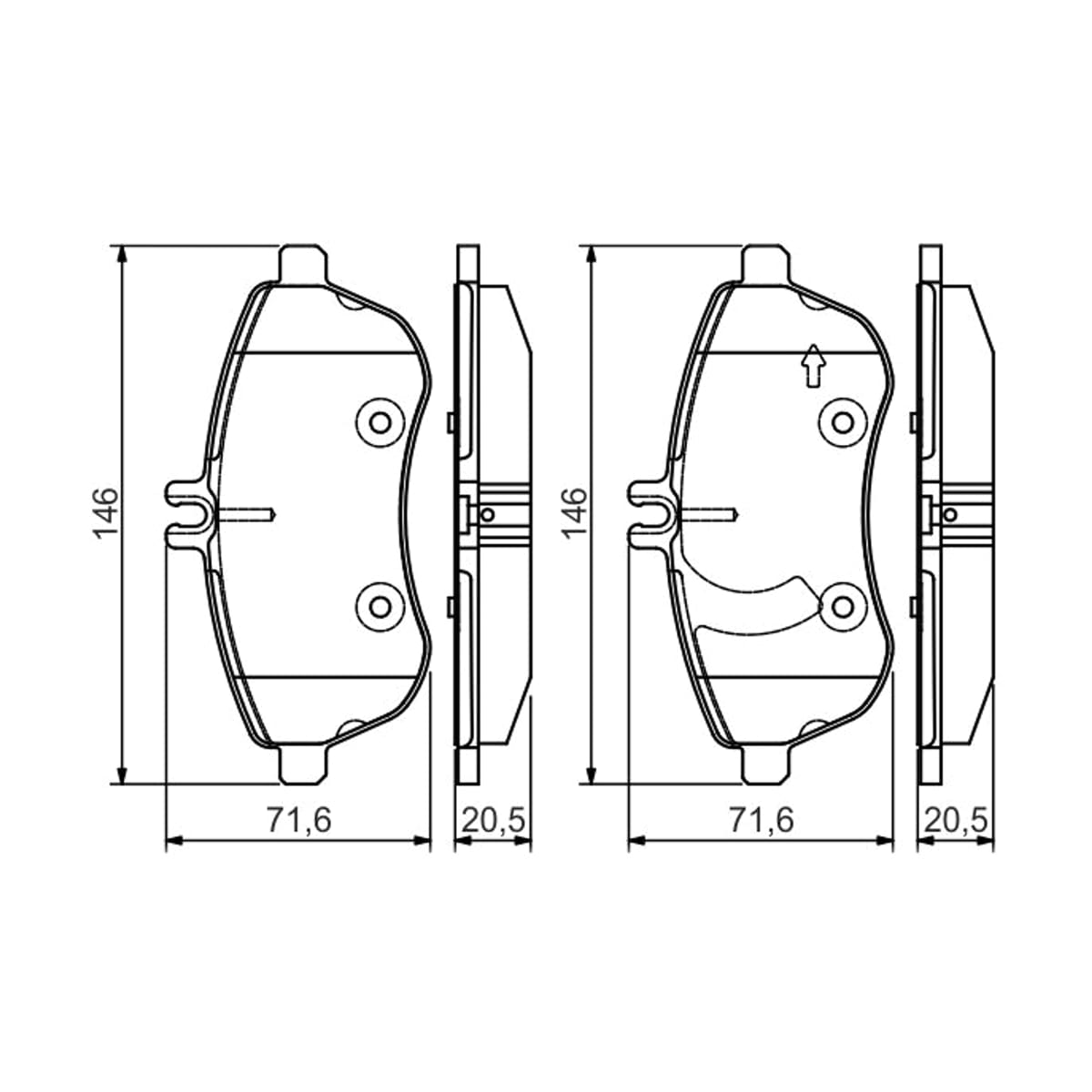BOSCH Колодки тормозные дисковые 0986495104 (перед)