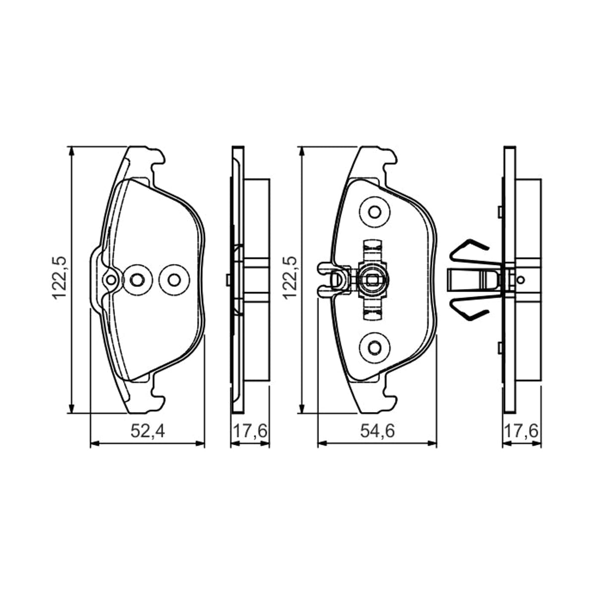 BOSCH Колодки тормозные дисковые 0986495105 (зад)