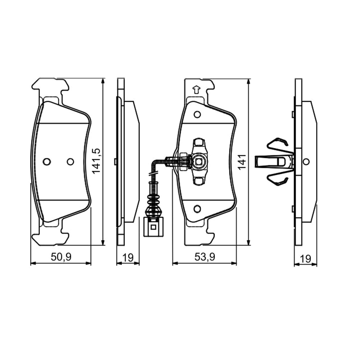 BOSCH Колодки тормозные дисковые 0986495115 (зад)