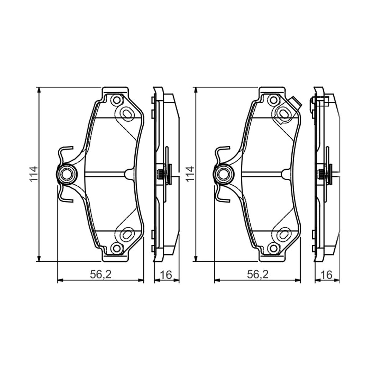 BOSCH Колодки тормозные дисковые 0986495173 (зад)