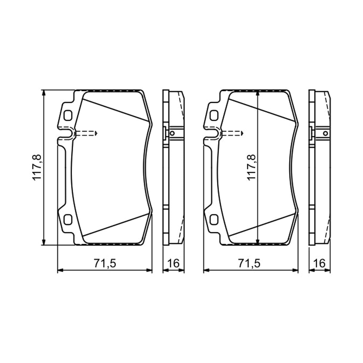BOSCH Колодки тормозные дисковые 0986495278 (перед)