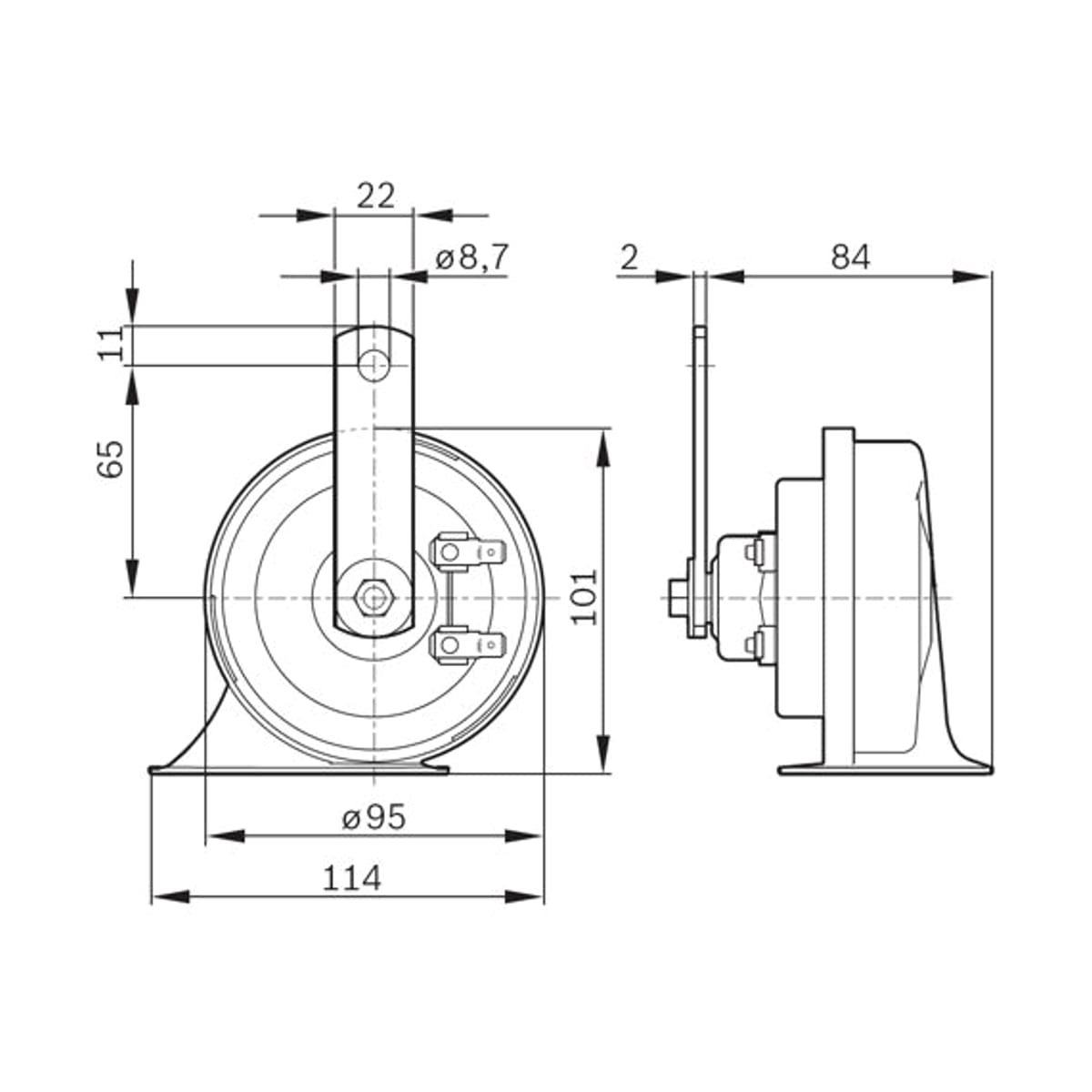 BOSCH Сигнал звуковой 0986AH0501