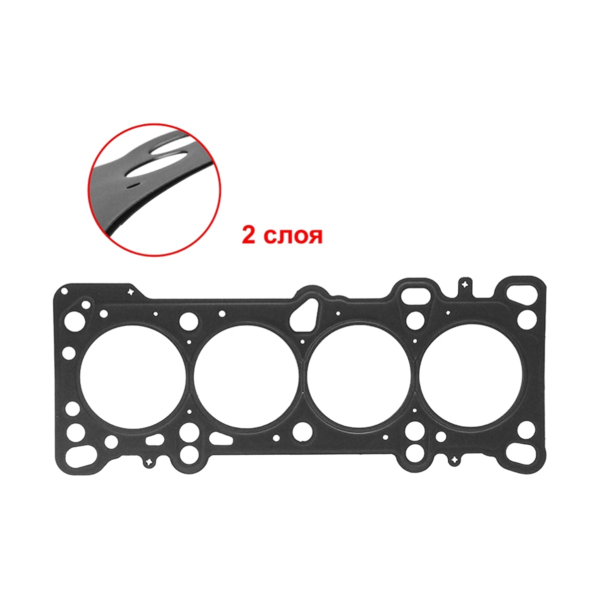 DYG Прокладка головки блока цилиндров Kia Rio 00-05 / Spectra 00-11 S6D (Металл)