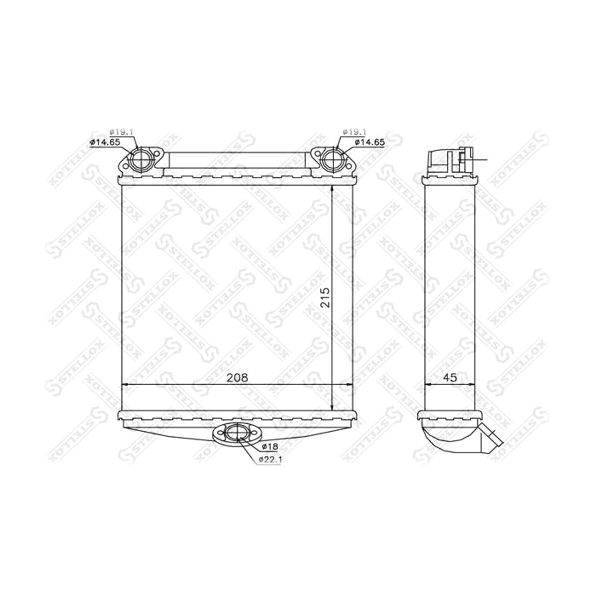 Деталь Радиатор печки MB W126 2.6-5.6 80-90 STELLOX