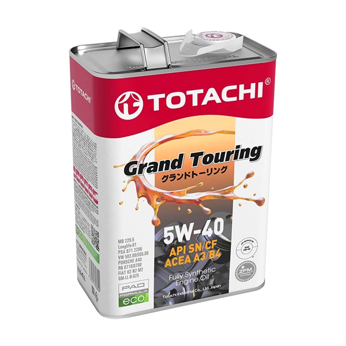TOTACHI 5W-40 Grand Touring SN/CF 4л (синт. мотор. масло)
