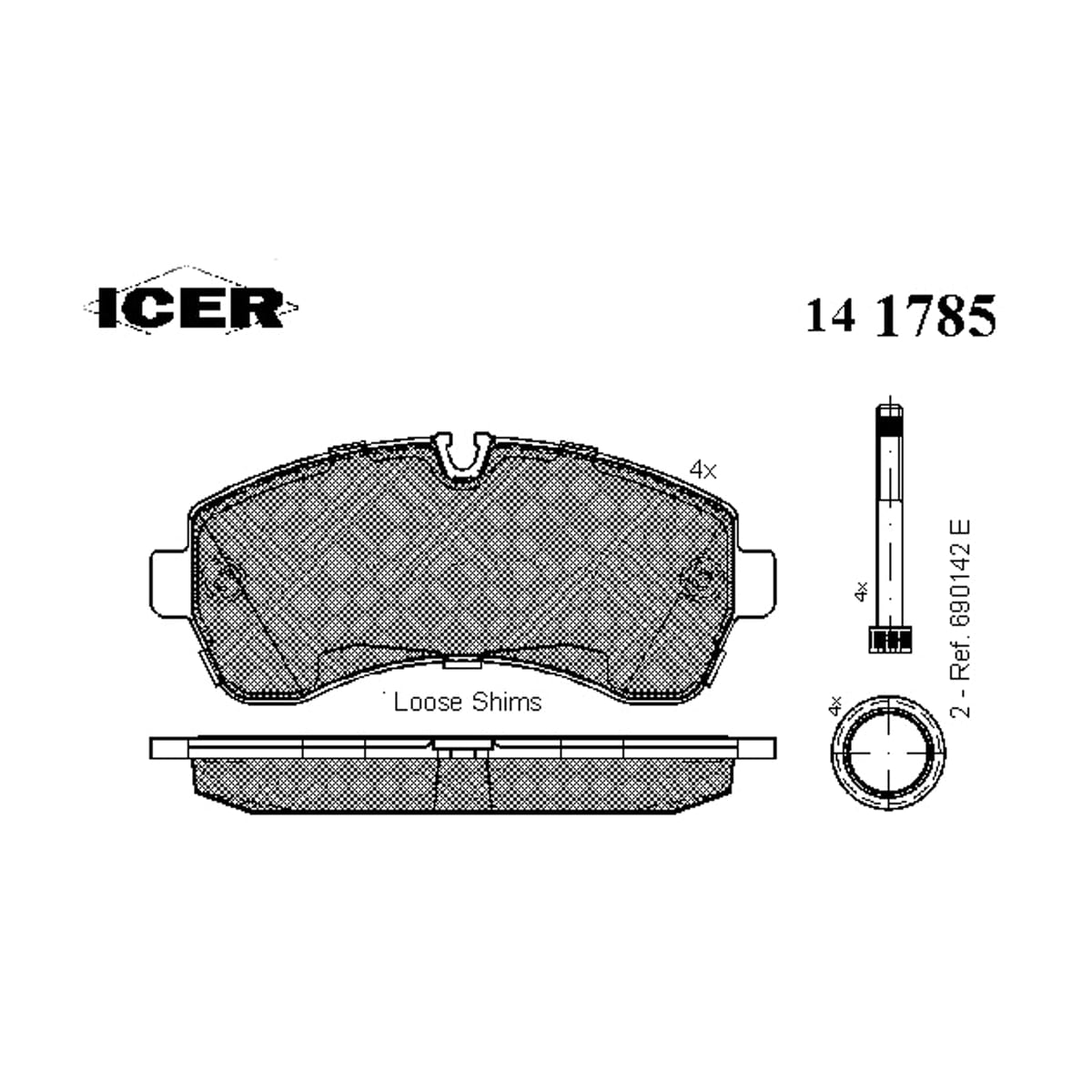 Деталь Колодки тормозные дисковые ICER