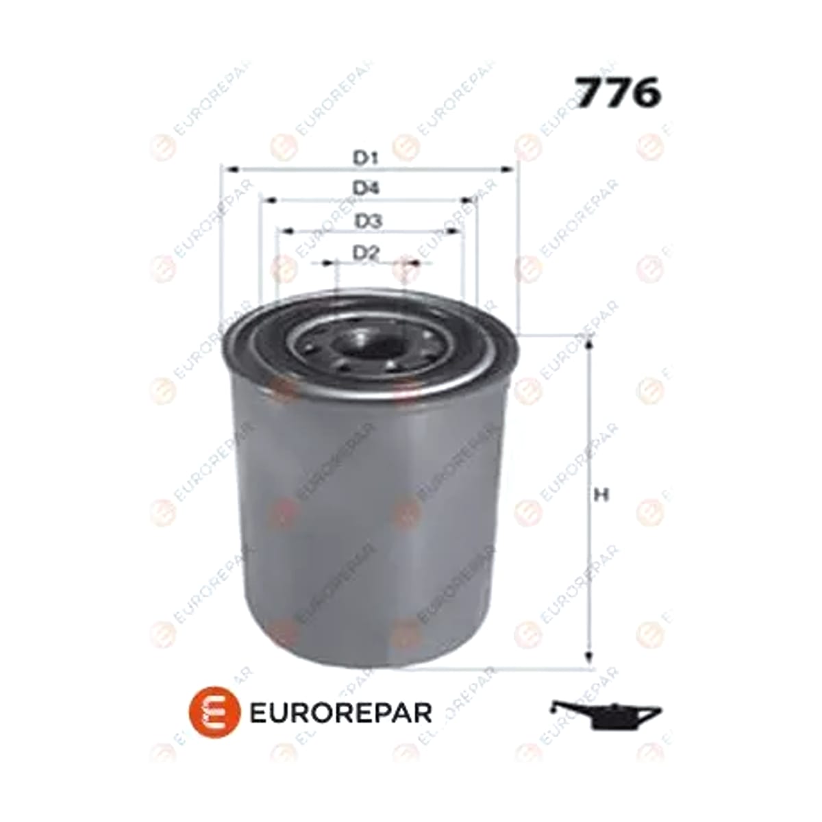 Деталь Фильтр масляный EUROREPAR