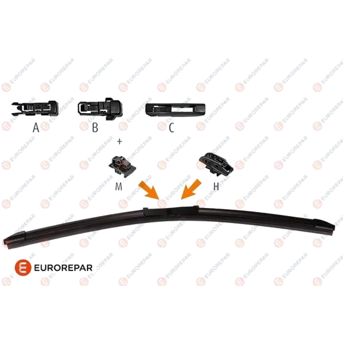 EUROREPAR Щетка стеклоочистителя 350mm HOOK + U + M