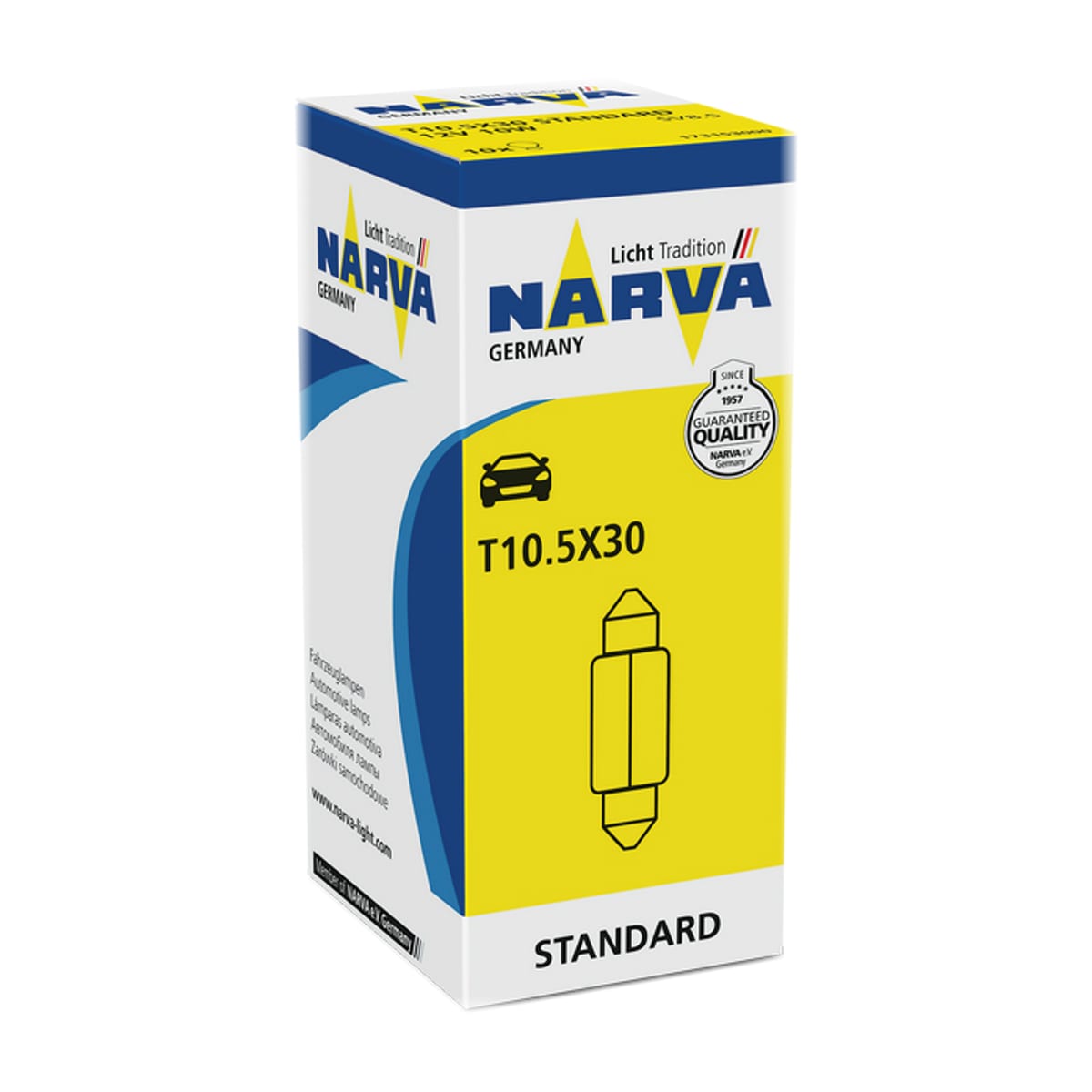 Деталь Лампа C10W 12V SV8,5 T11X28 NARVA