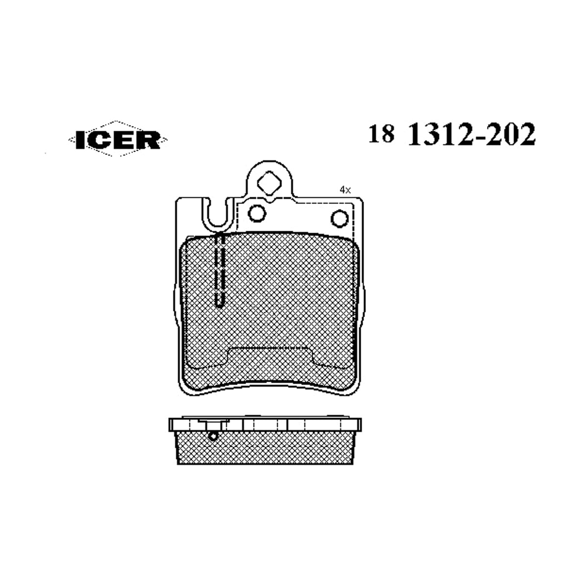 Деталь Колодки тормозные дисковые ICER