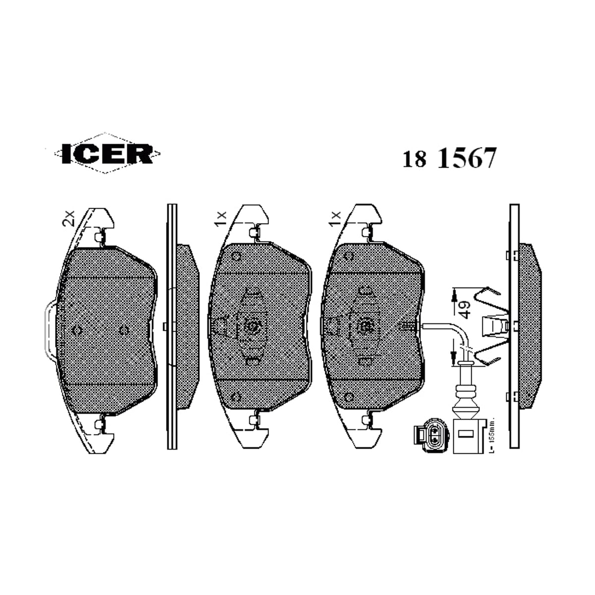 Деталь Колодки тормозные дисковые ICER