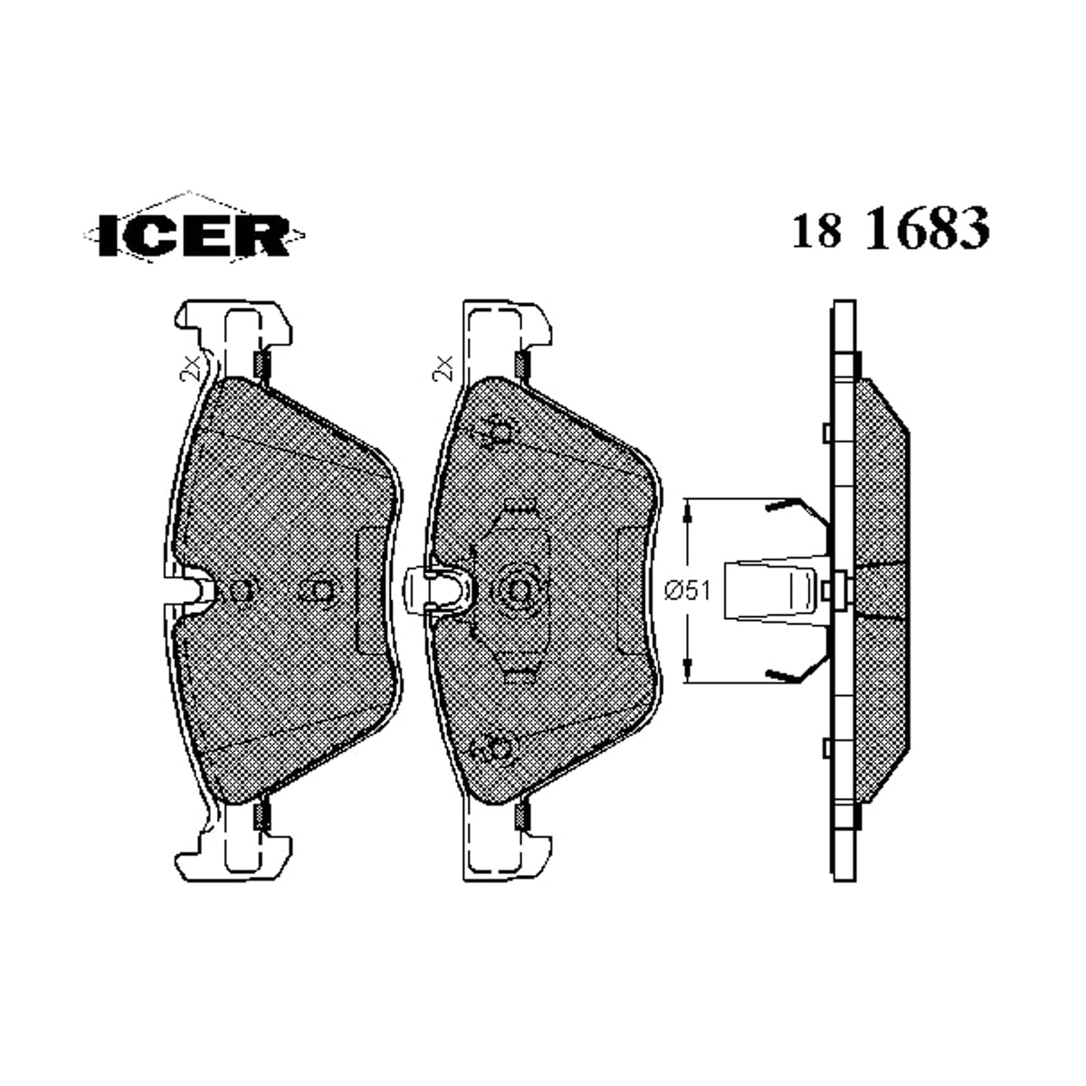 Деталь Колодки тормозные дисковые ICER