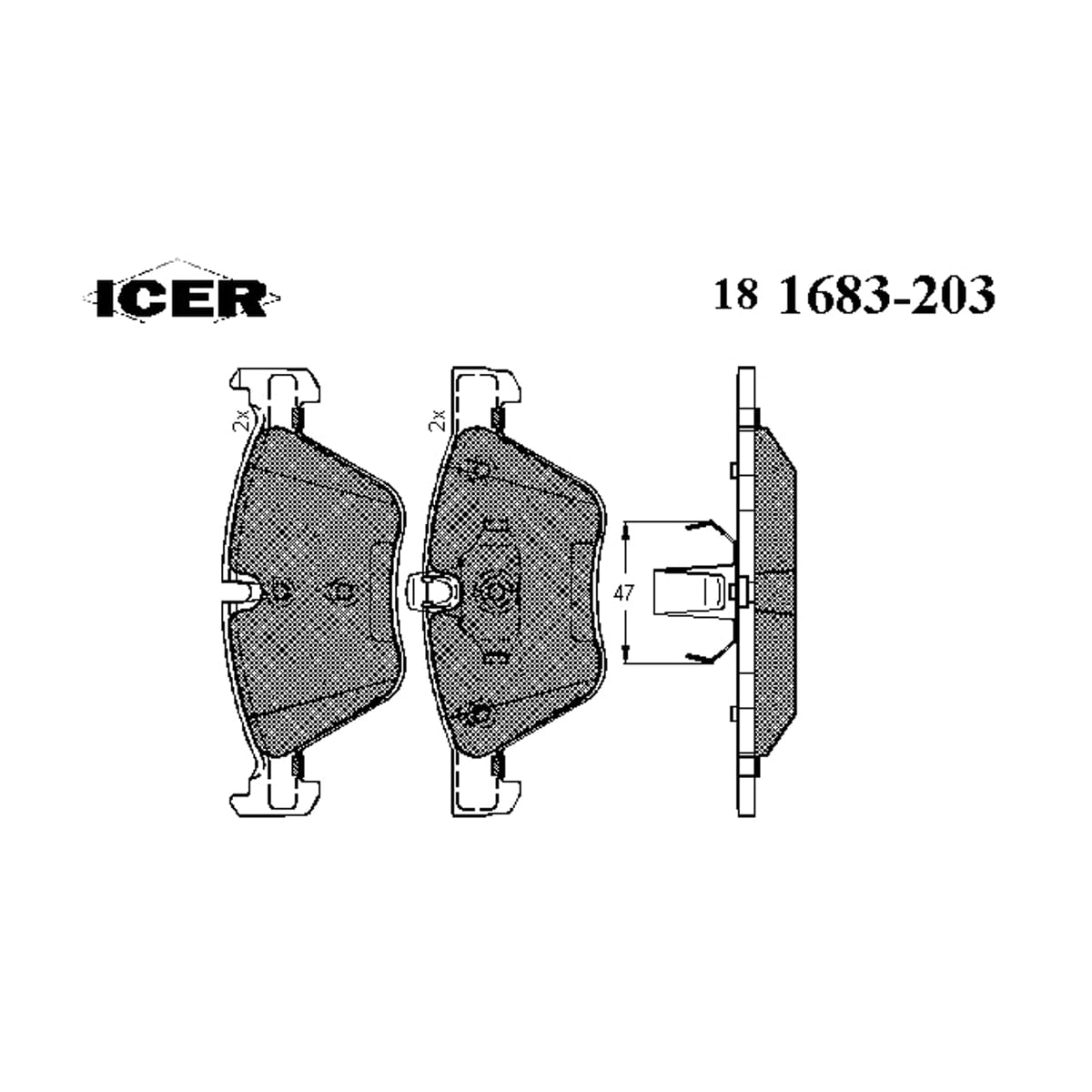 Деталь Колодки тормозные дисковые ICER