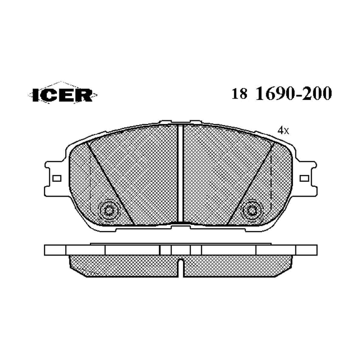 Деталь Колодки тормозные дисковые ICER
