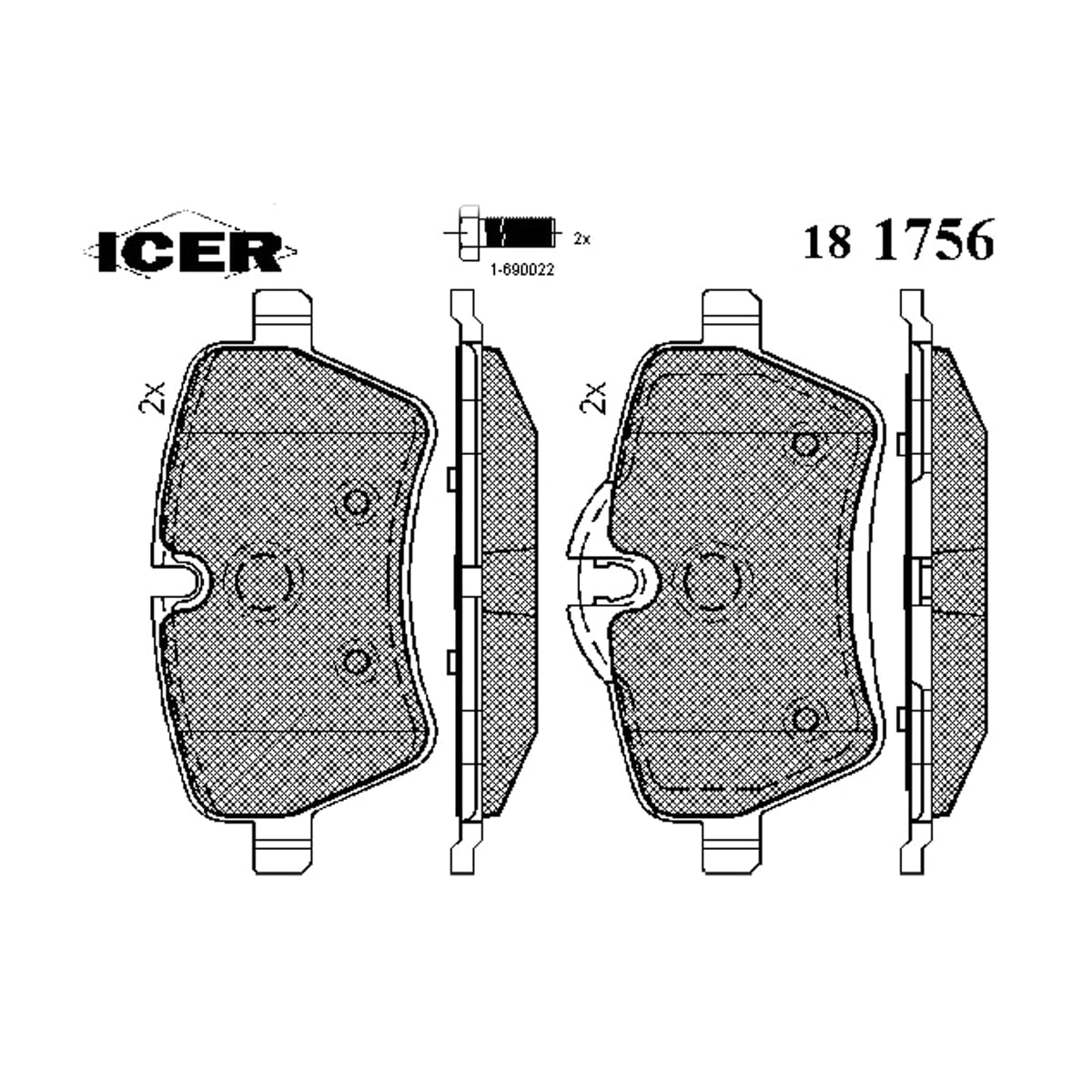Деталь Колодки тормозные дисковые ICER