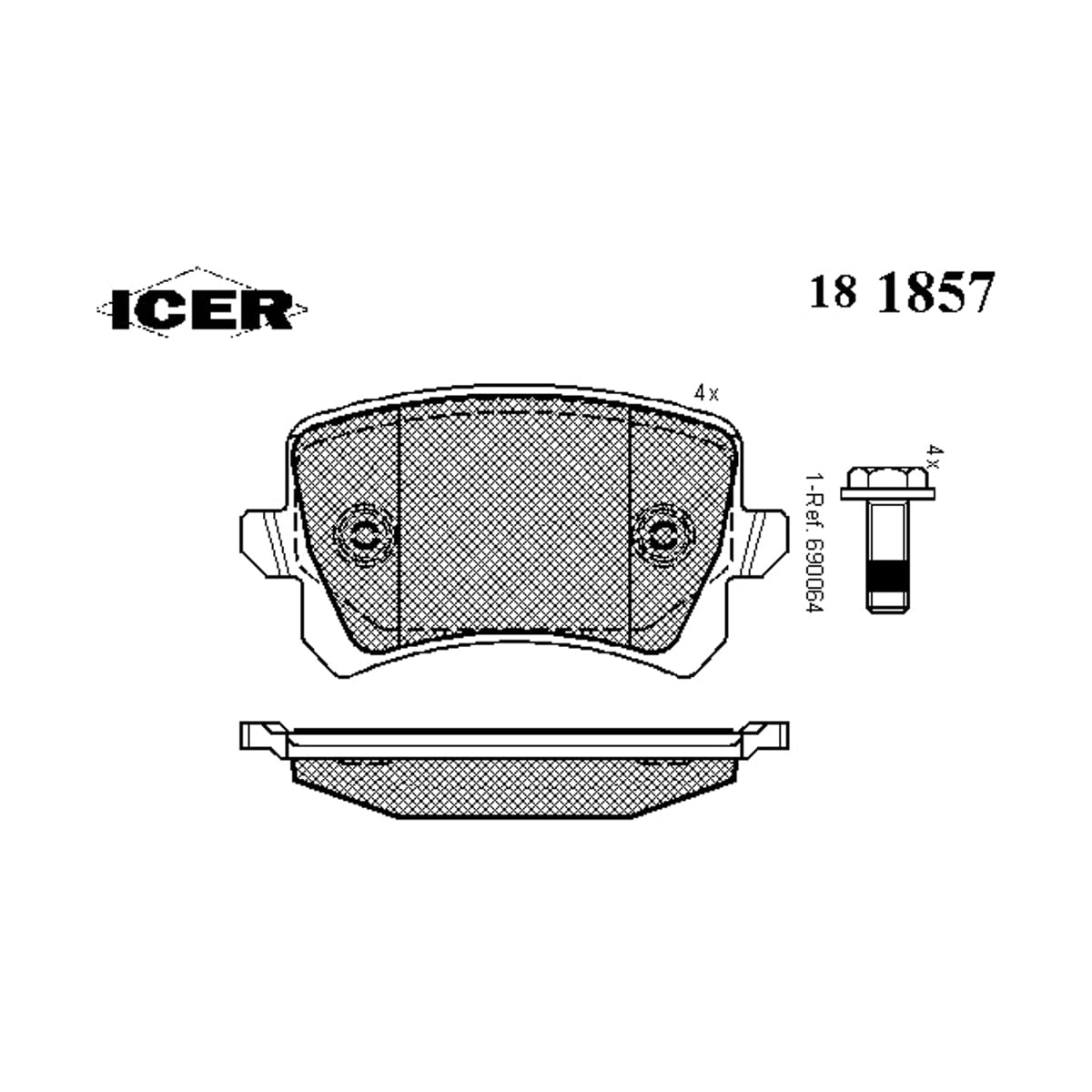 Деталь Колодки тормозные дисковые ICER