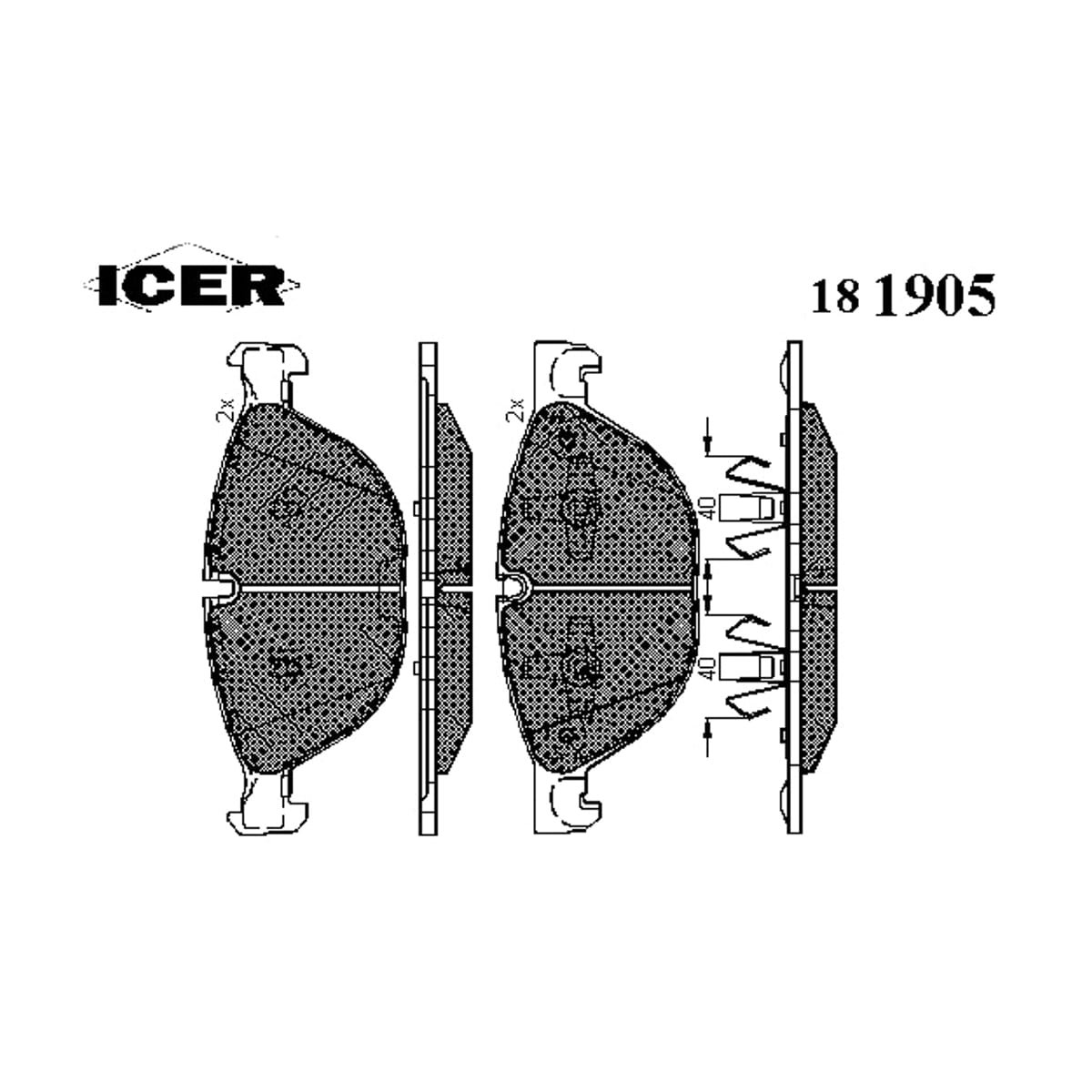 Деталь Колодки тормозные дисковые ICER