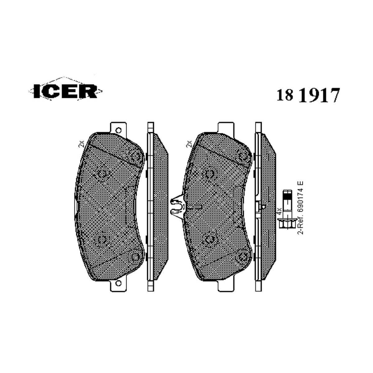 Деталь Колодки тормозные дисковые ICER
