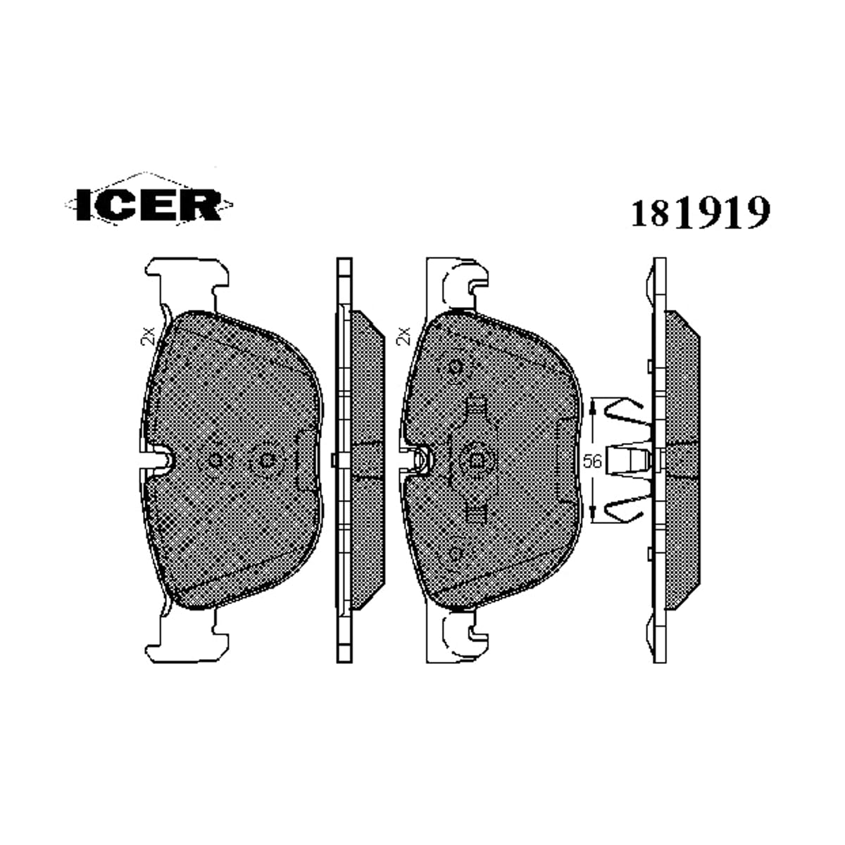 Деталь Колодки тормозные дисковые ICER