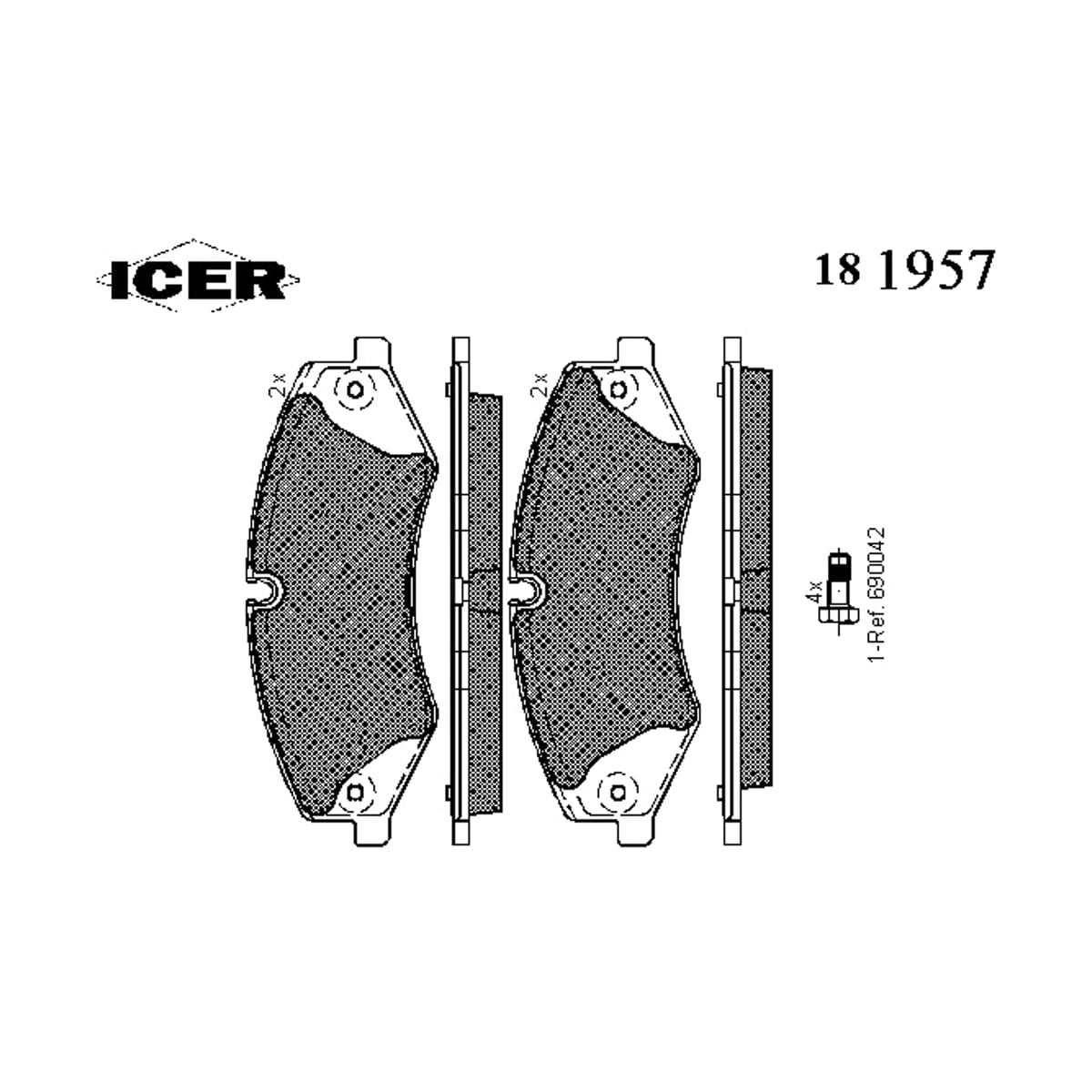 Деталь Колодки тормозные дисковые ICER