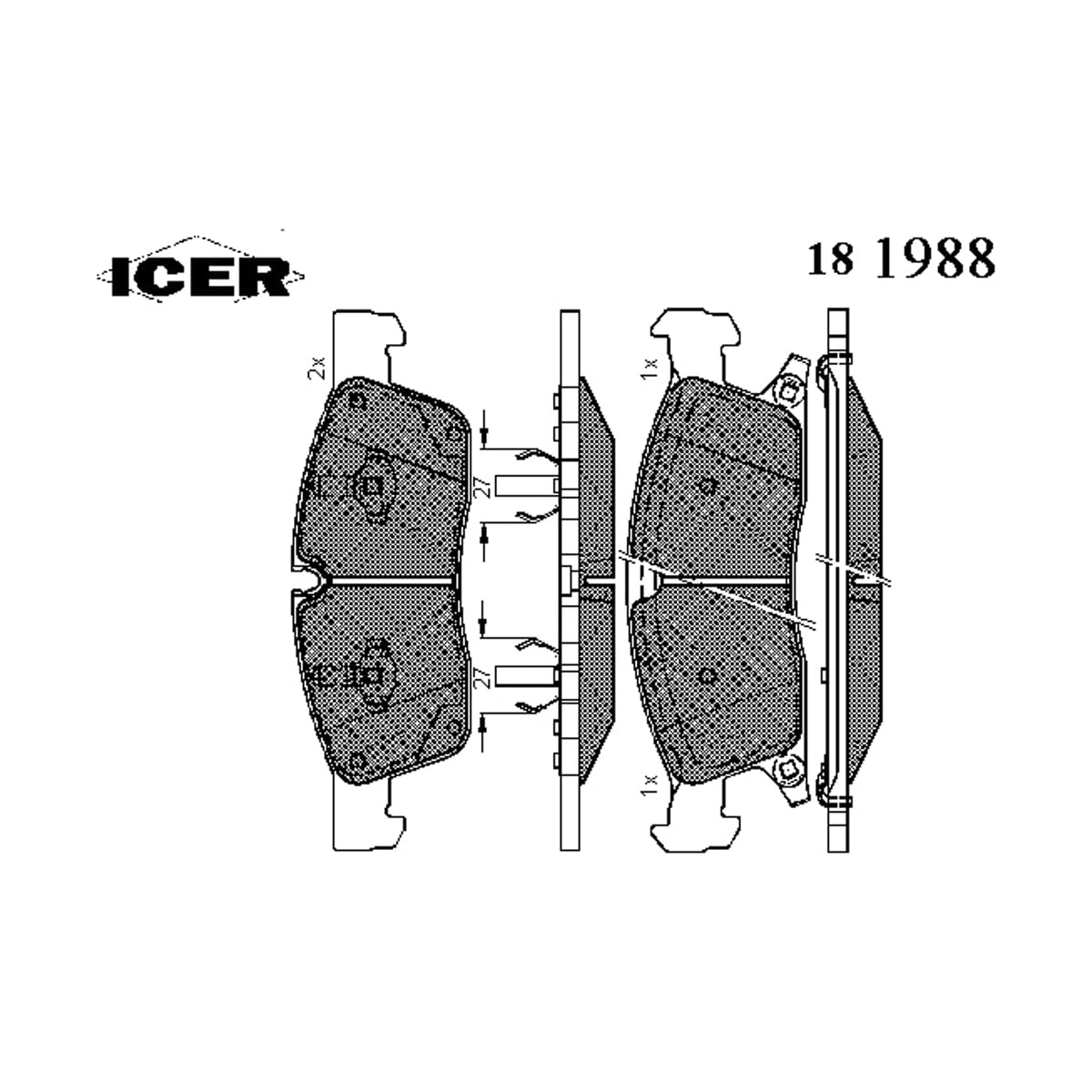 Деталь Колодки тормозные дисковые ICER