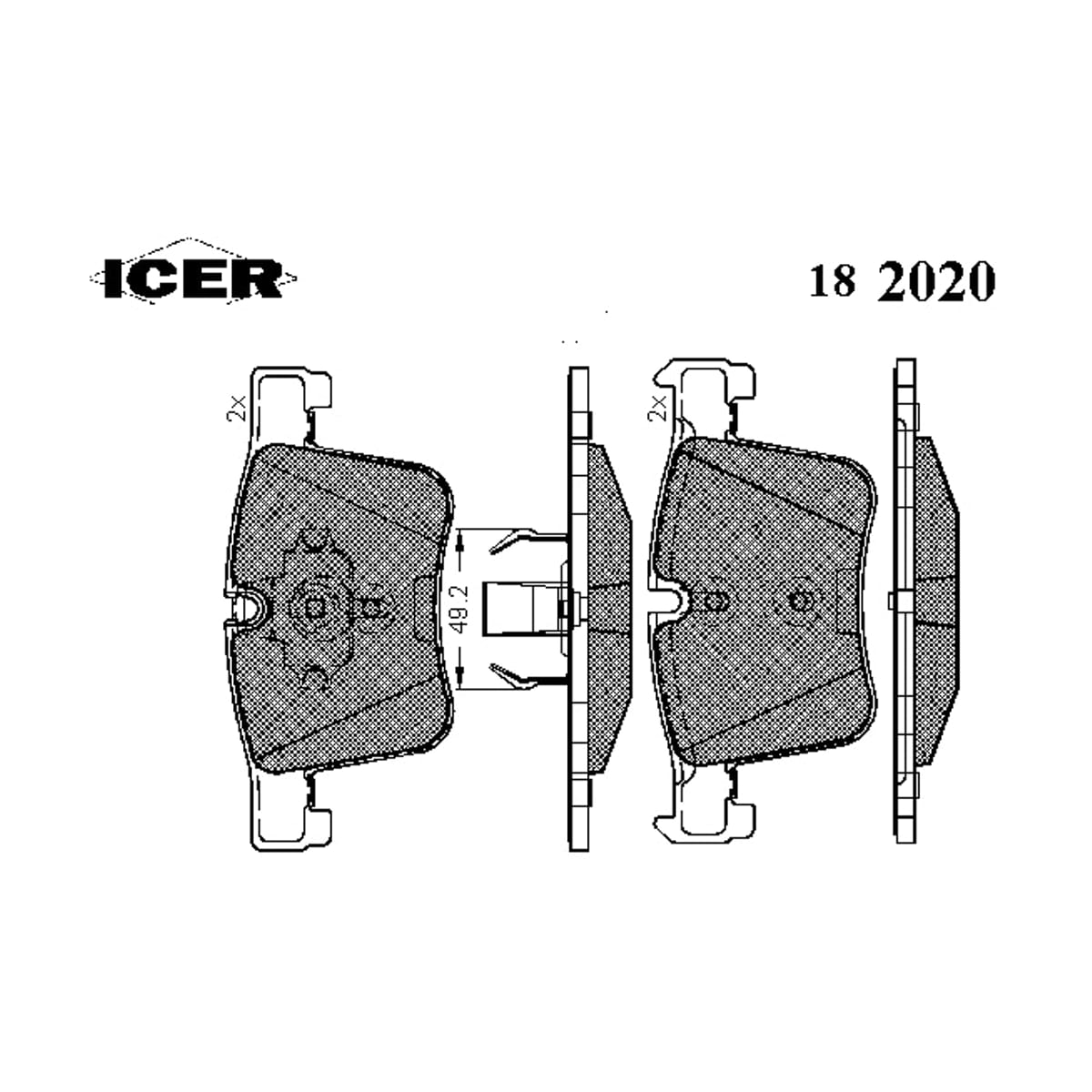 Деталь Колодки тормозные дисковые ICER