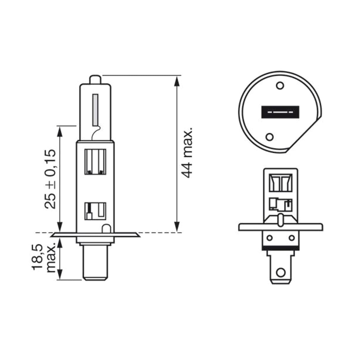 BOSCH Лампа STANDARD H1 12V 55W 1987302011