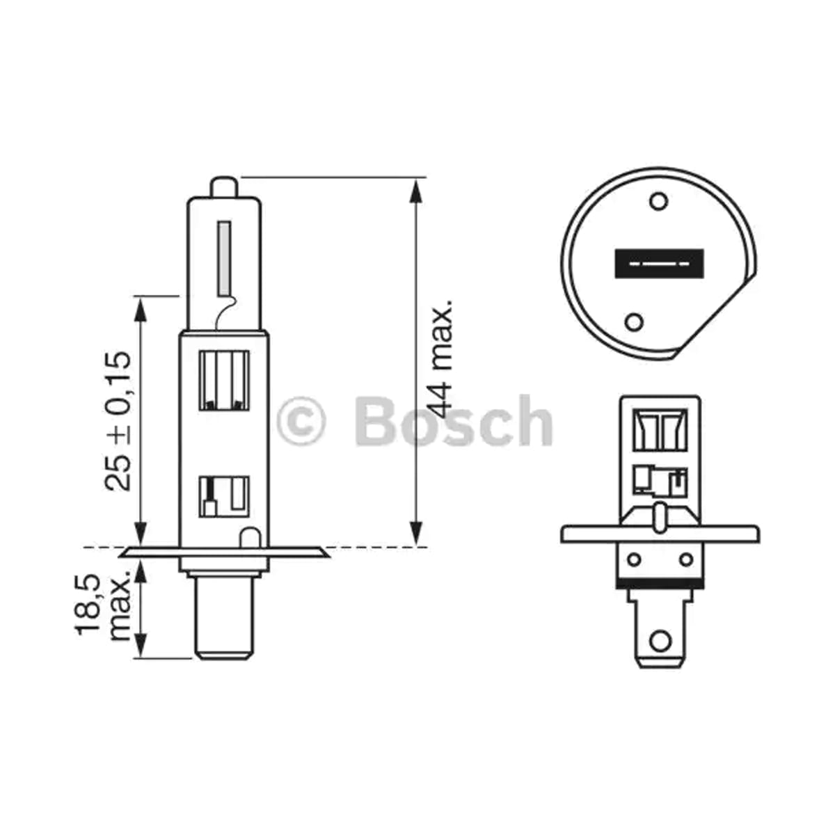 Деталь Снят с производства Лампа Day time plus10 H1 BOSCH