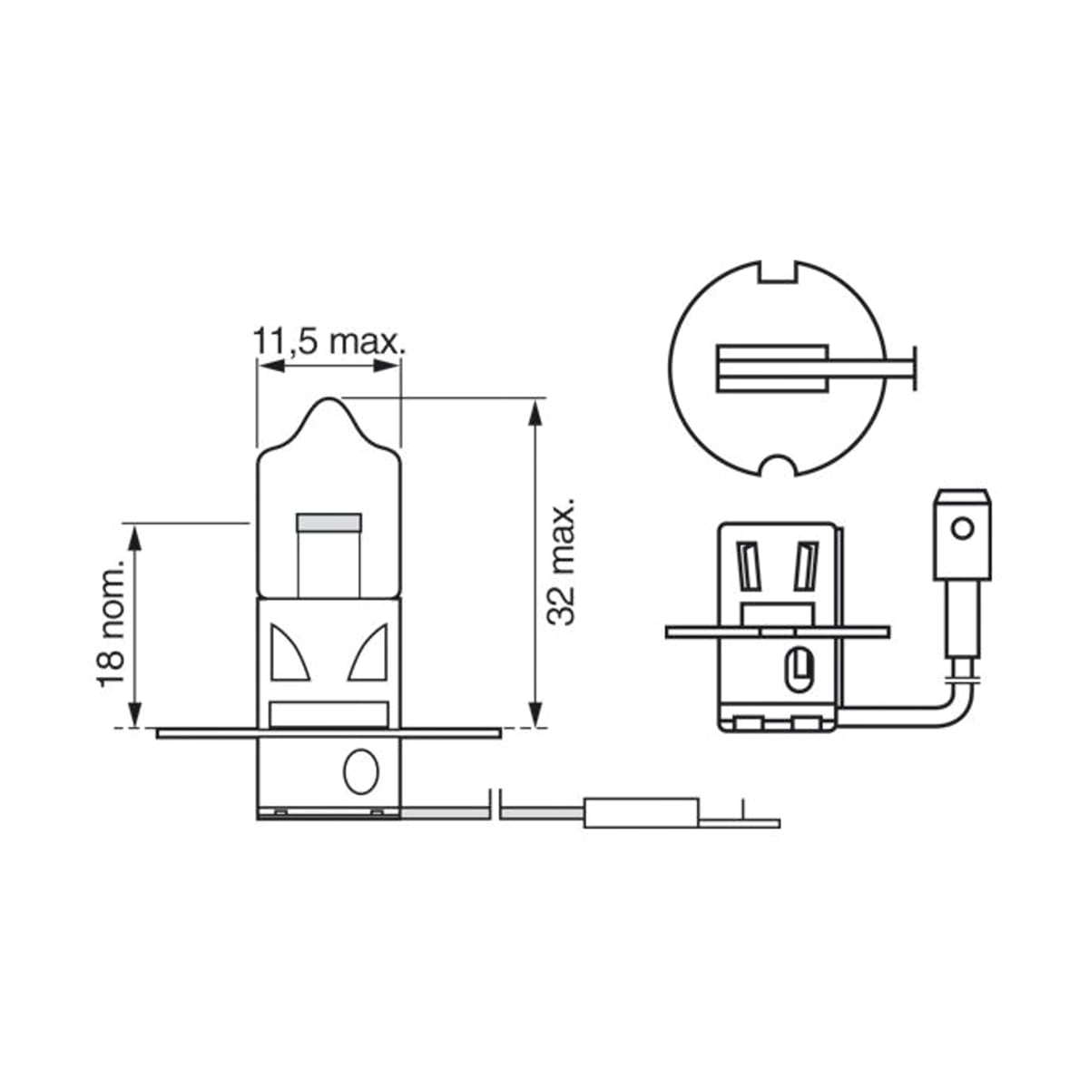 Деталь Лампа H3 STANDARD/WERKST BOSCH