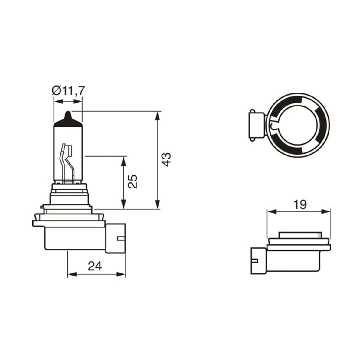 BOSCH Лампа STANDARD H11 12V 55W 1987302084