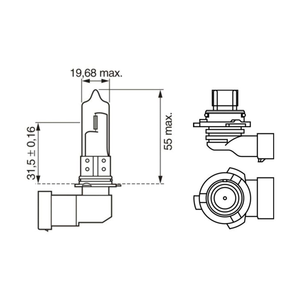 Деталь Лампа 12V 51W HB4 BOSCH