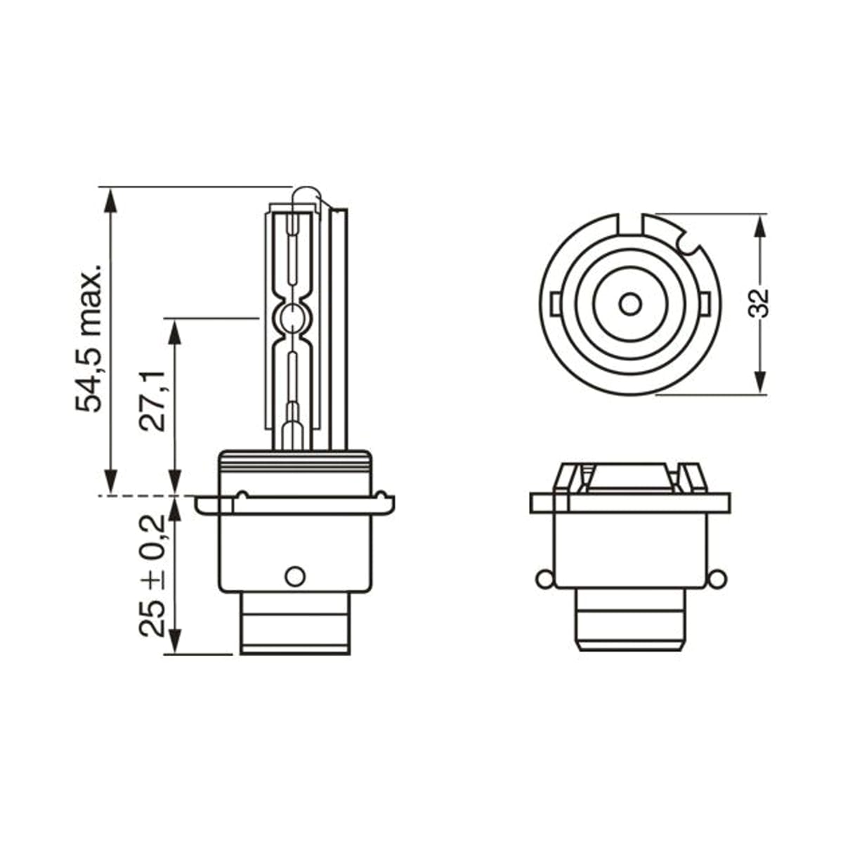 BOSCH Лампа STANDARD D2S 12V 35W 1987302904