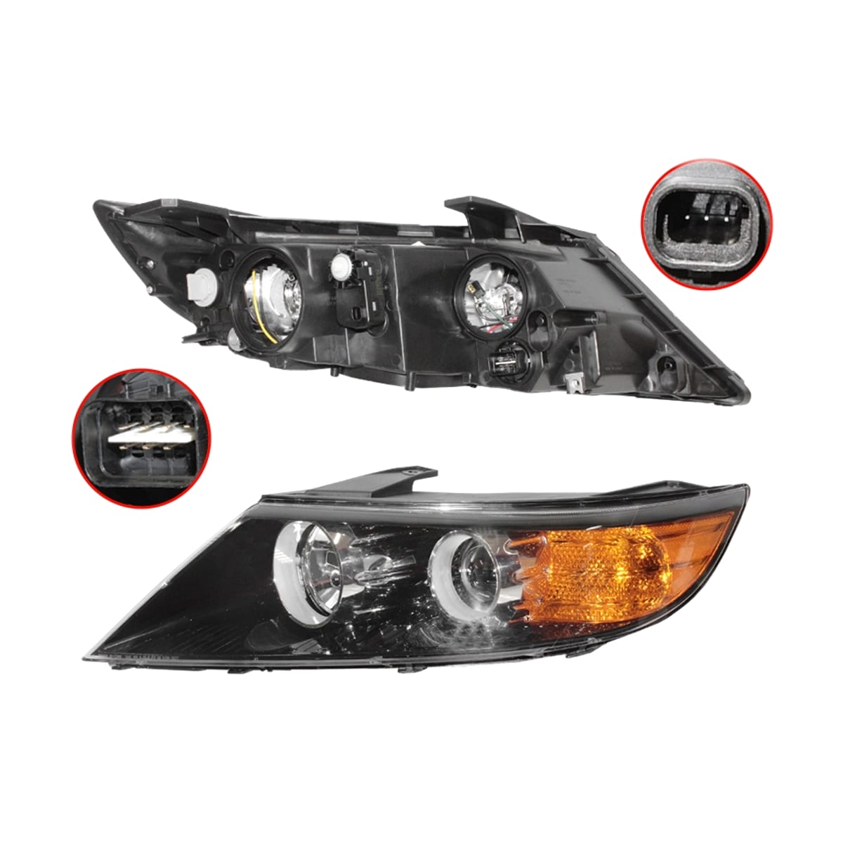 TYC Фара Kia Sorento 09-13 (Слева/ Галоген/ С электрокорректором) 20E442052B