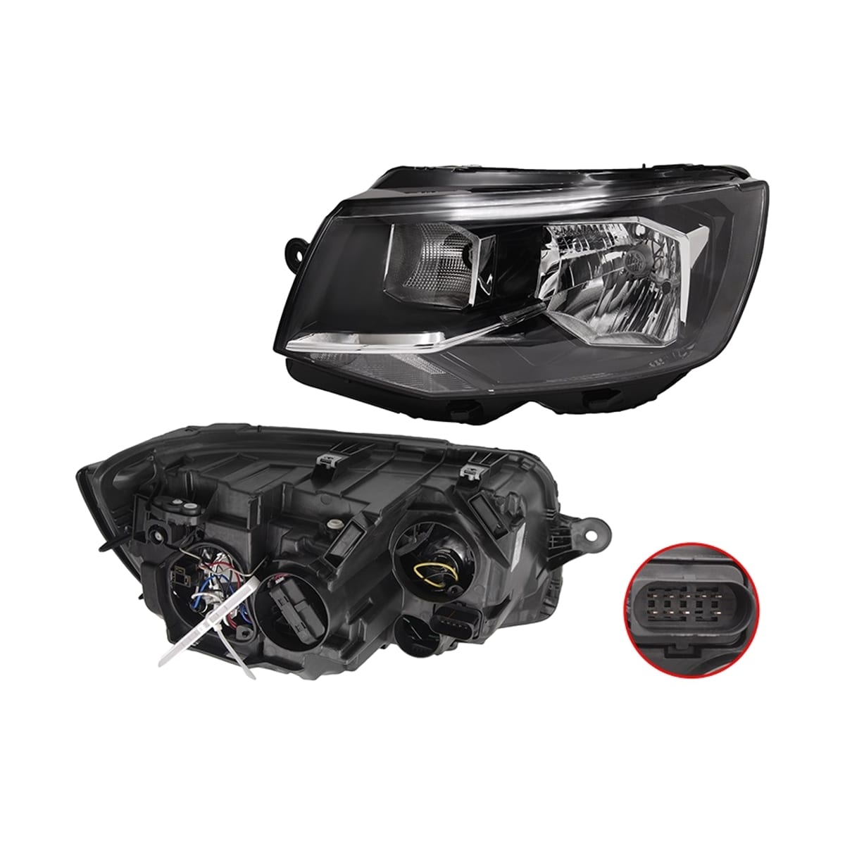 TYC Фара Volkswagen Transporter 15-19 (Слева/ Галоген/ С электрокорректором) 20F236052B