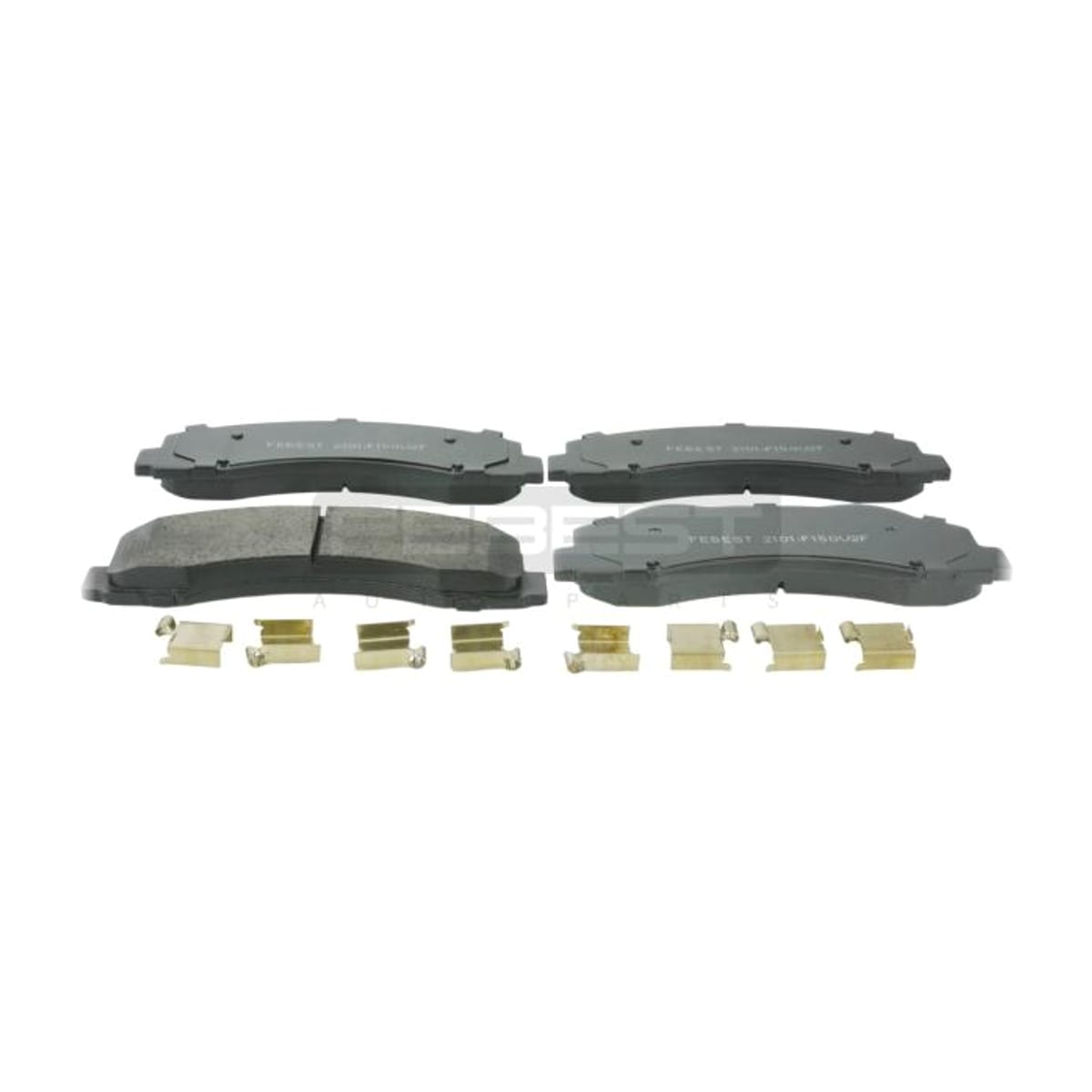 FEBEST Колодки тормозные комплект (с противоскрипной пластиной, скобами) 2101F150V2F (перед прав/лев)