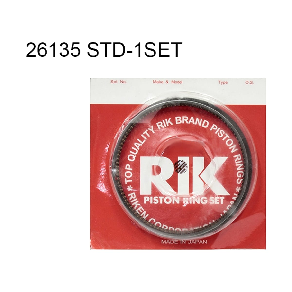 RIKEN Кольца поршневые (STD/ к-т на 1 поршень) Suzuki Escudo 97-05 / Grand Vitara 97-05 H25A