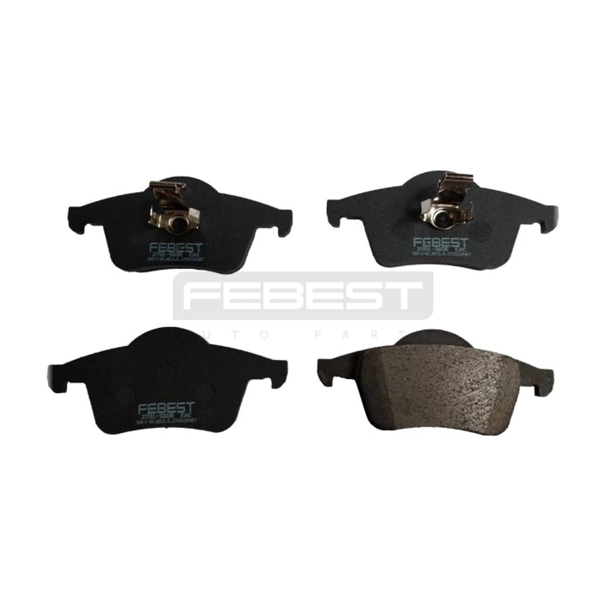 FEBEST Колодки тормозные 2701S60R (зад прав/лев)