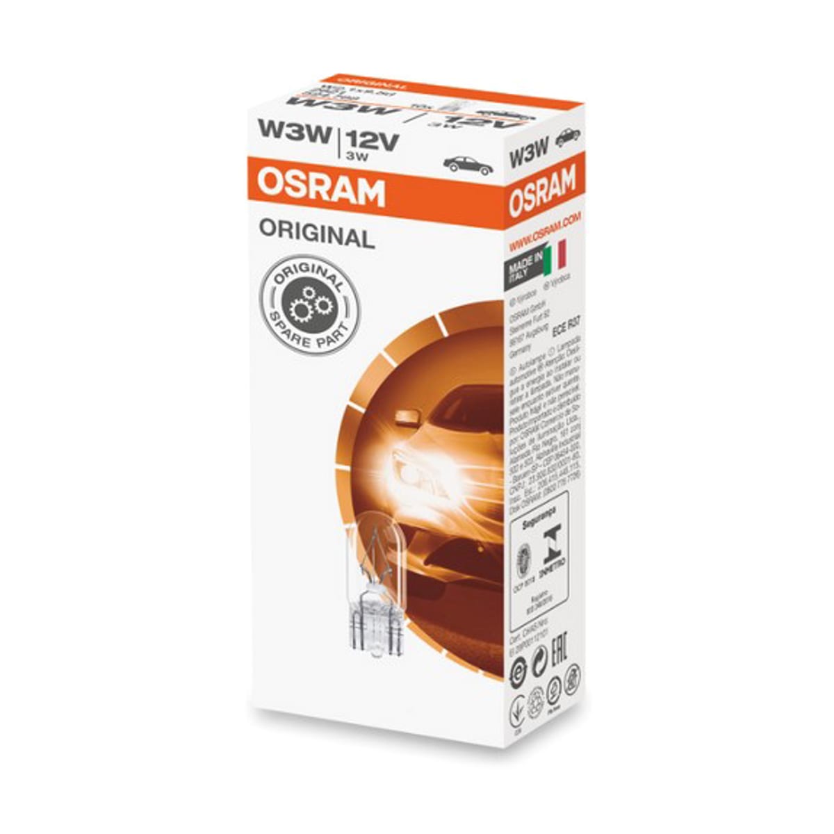Деталь Лампа W3W 12V 3W W2.1x9.5d ORIGINAL LINE качество оригинальной з/ч (ОЕМ) 1 шт. OSRAM
