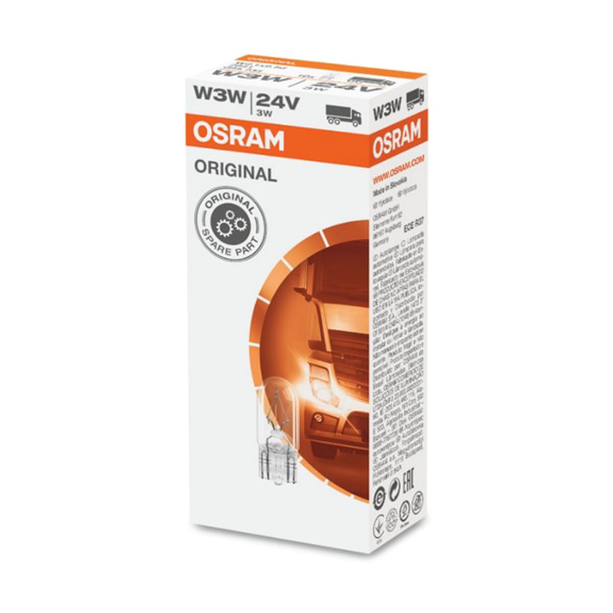 Деталь Лампа W3W 24V 3W W2.1x9.5d ORIGINAL LINE качество оригинальной з/ч (ОЕМ) 1 шт. OSRAM