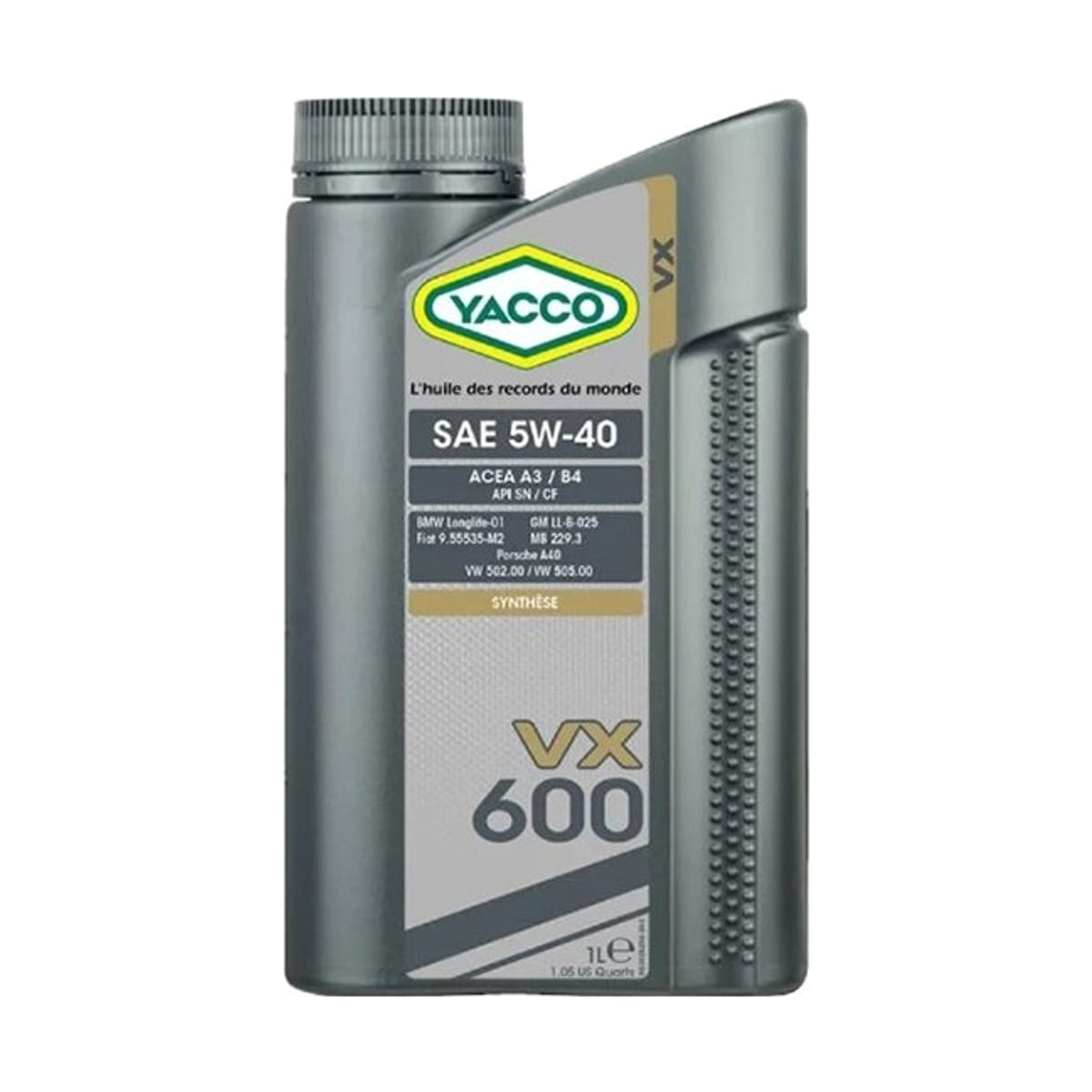 Масло моторное синтетическое YACCO VX 600 5W40 1L 3369913029254