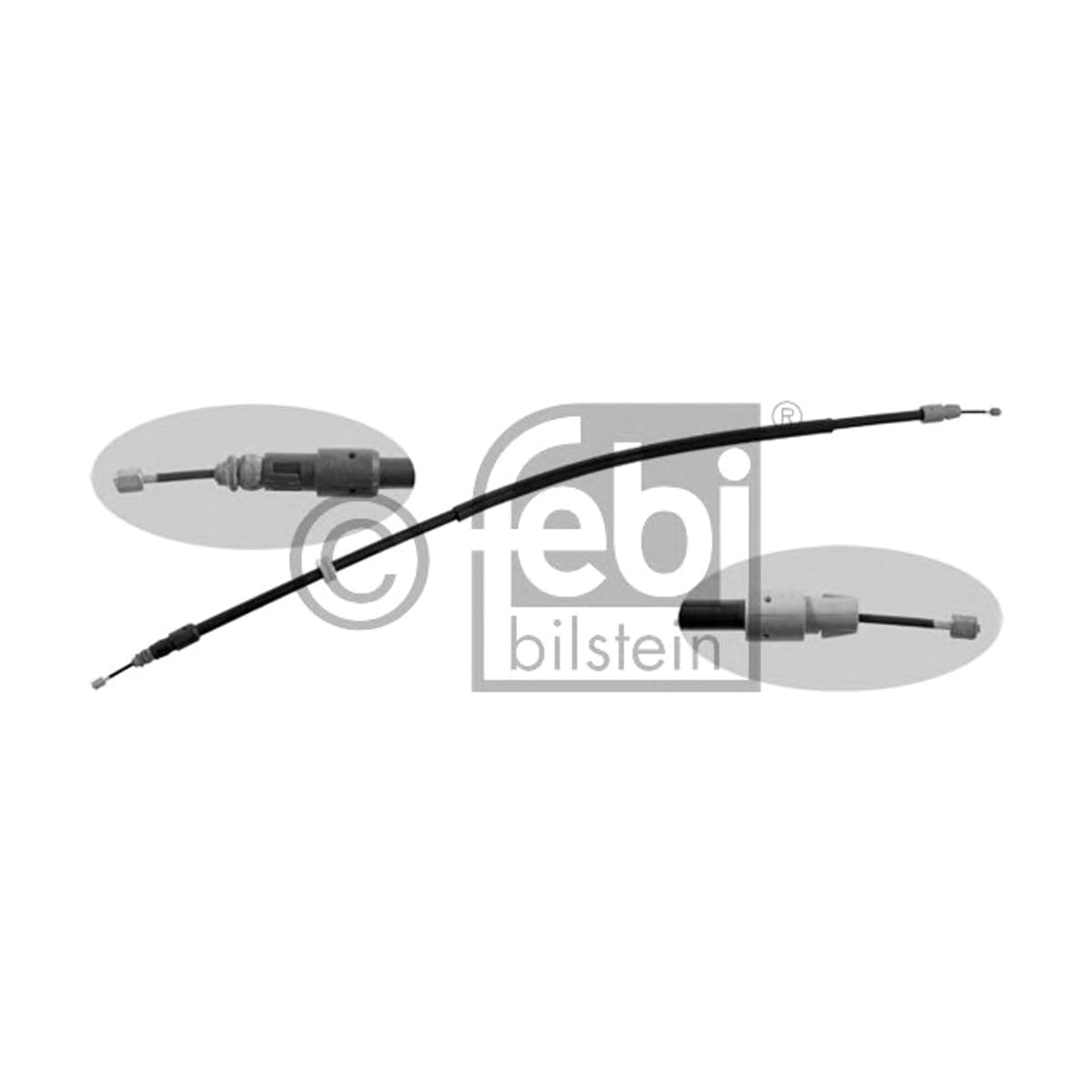 Деталь Трос стояночного тормоза FEBI