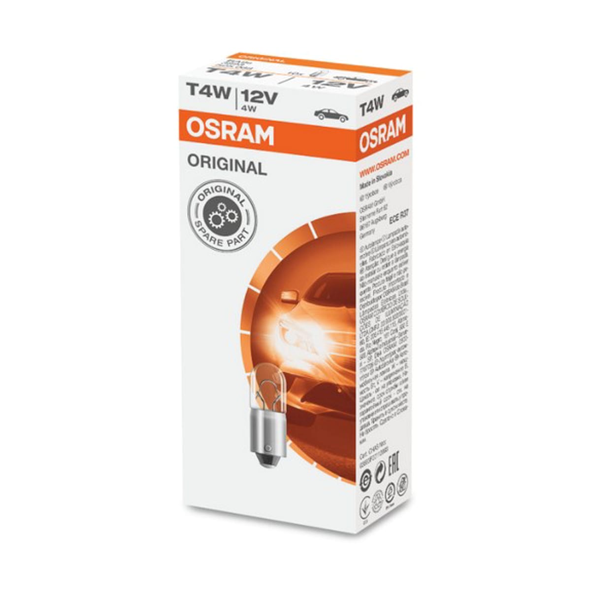 Деталь Лампа T4W 12V 3,5W BA9s ORIGINAL LINE качество оригинальной з/ч (ОЕМ) 1 шт. OSRAM
