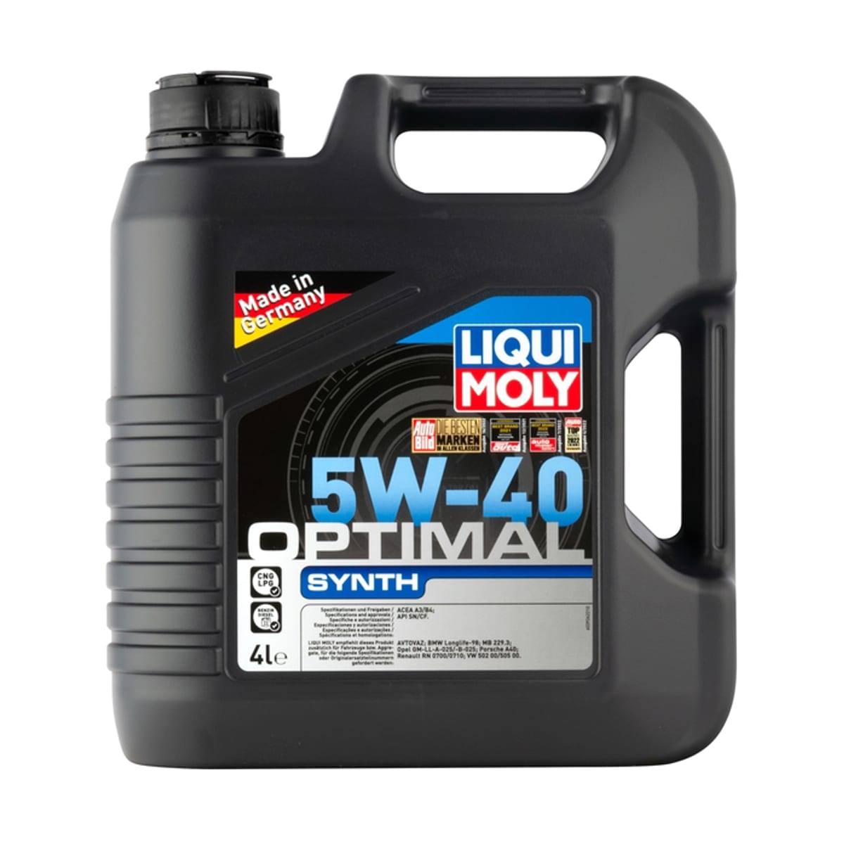 Деталь 5W-40 Optimal Synth, 4л (НС-синт.мотор.масло) LIQUI MOLY
