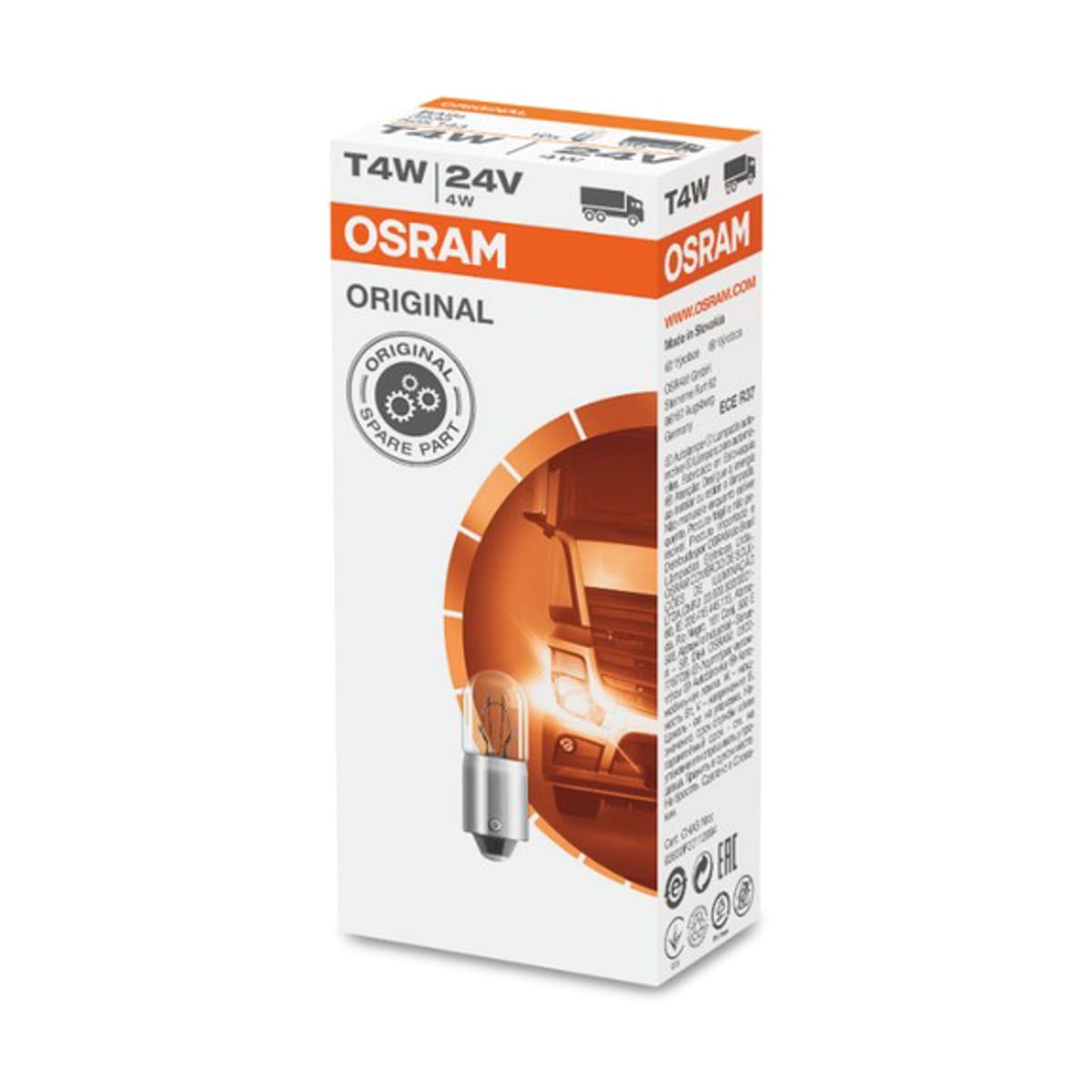 Деталь Лампа T4W 24V 3,5W BA9s ORIGINAL LINE качество оригинальной з/ч (ОЕМ) 1 шт. OSRAM